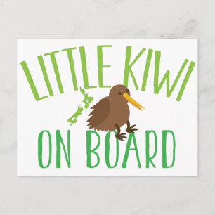 Carte Postale Petit kiwi à bord (Mignonne maternité néo-zélandai