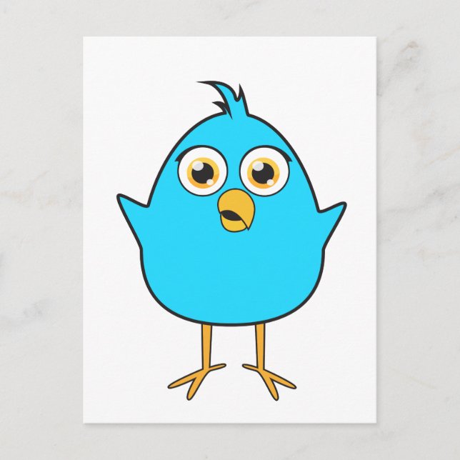 Carte Postale Petit oiseau bleu (Devant)