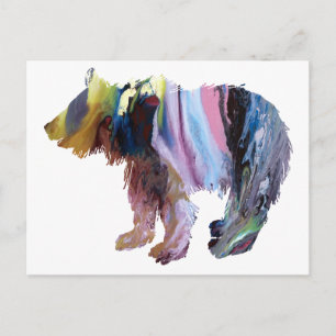 Carte Postale Petit Ours Abstrait Silhouette