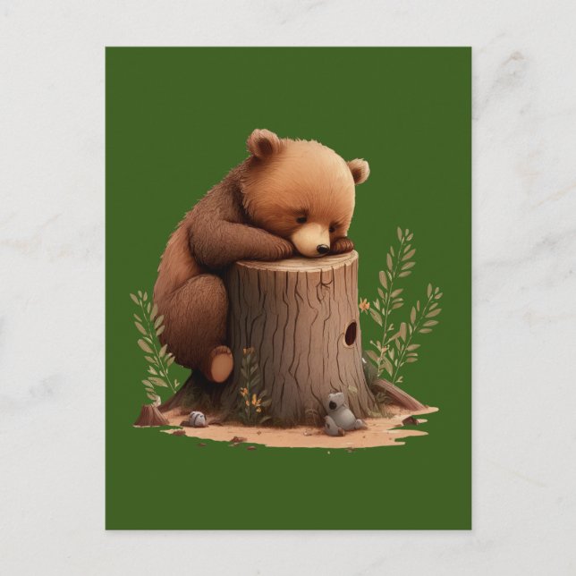 Carte Postale Petit Ours qui dort (Devant)