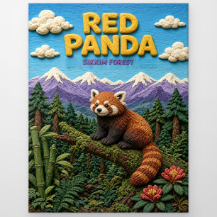 Carte Postale Petit panda roux de la forêt de Sikkim Moderne Kla