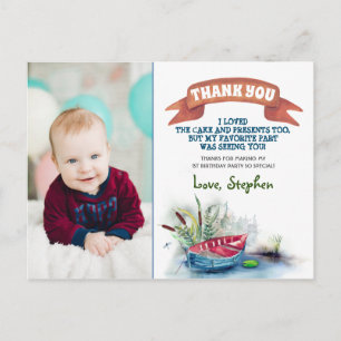 Carte Postale Petit pêcheur Merci photo