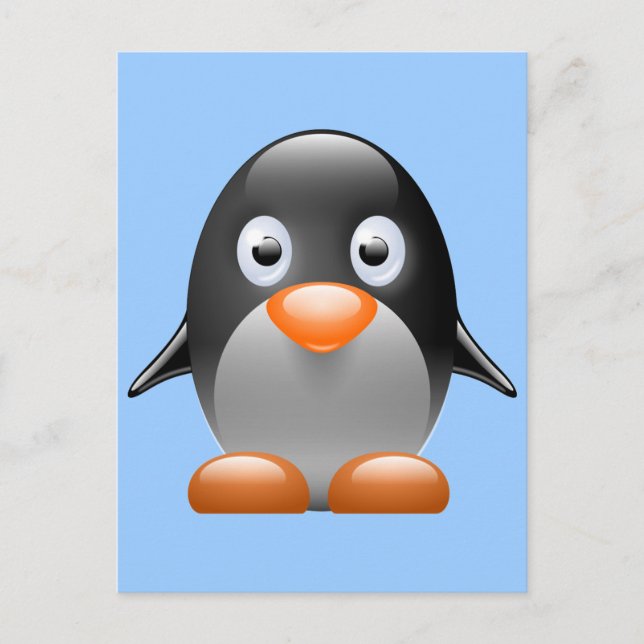 Carte Postale Petit Pingouin mignon (Devant)