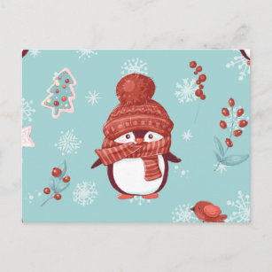Carte Postale Petit pingouin mignon