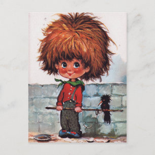 Carte Postale Petit Poulbot oiseau