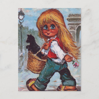 Carte Postale Petit Poulbot sur les Champs-Elysées