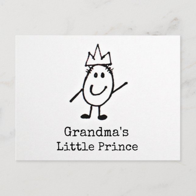 Carte Postale Petit Prince de grand-mère (Devant)
