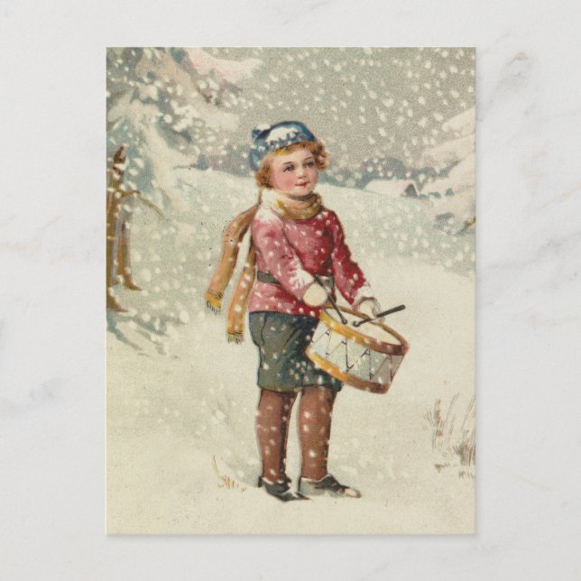 Carte Postale Petit Tambour | Noël Vintage (Devant)