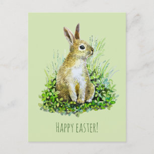 Carte Postale petite aquarelle de lapin