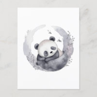 Petite Aquarelle Sleepy Bébé Panda Ours