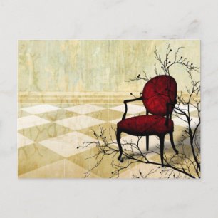 Carte Postale Petite chaise royale avec branches