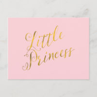 Petite citation Princesse Faux Gold Foil Parties s