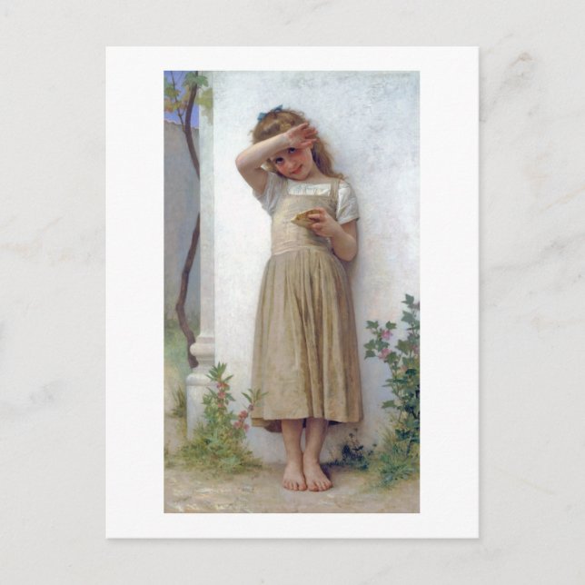 Carte Postale Petite fille, Bouguereau (Devant)