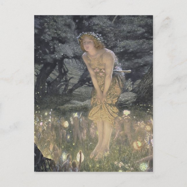 Carte Postale Petite fille et ange fée (Devant)