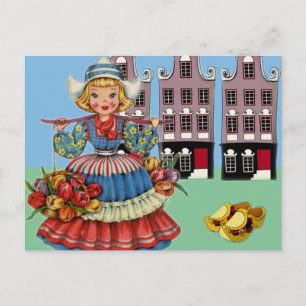 Carte Postale Petite fille hollandaise en costume national