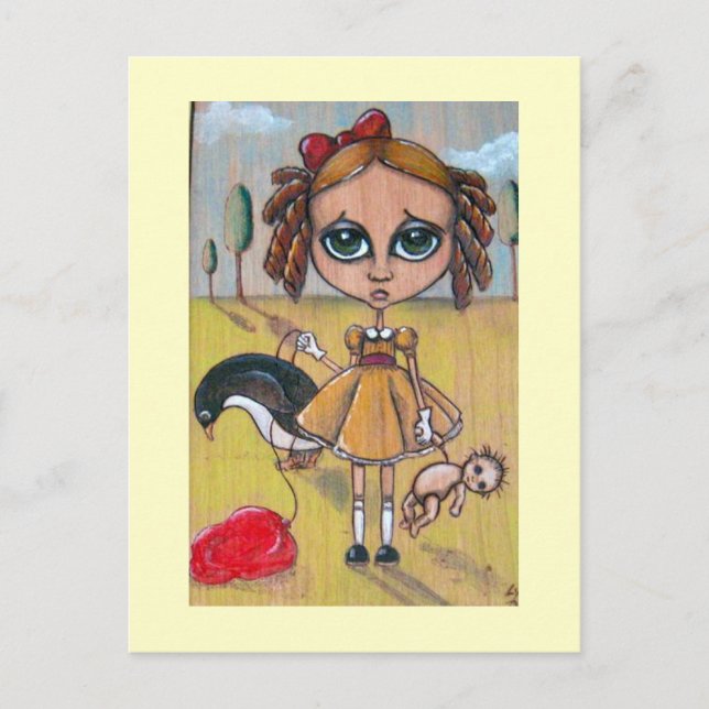 Carte Postale Petite fille perdue (Devant)