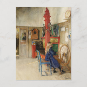 Carte Postale Petite fille vintage à roue tournante