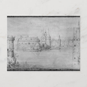 Carte Postale Petite île fortifiée, Amsterdam, 1562