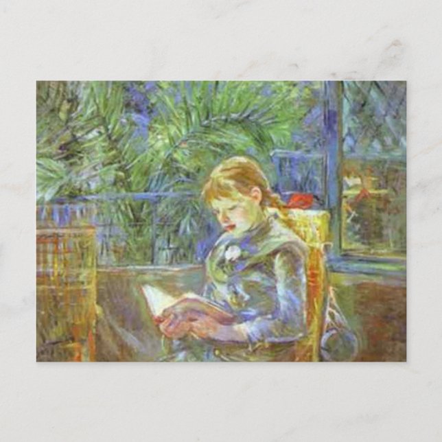 Carte Postale Petite lecture GIrl (Devant)
