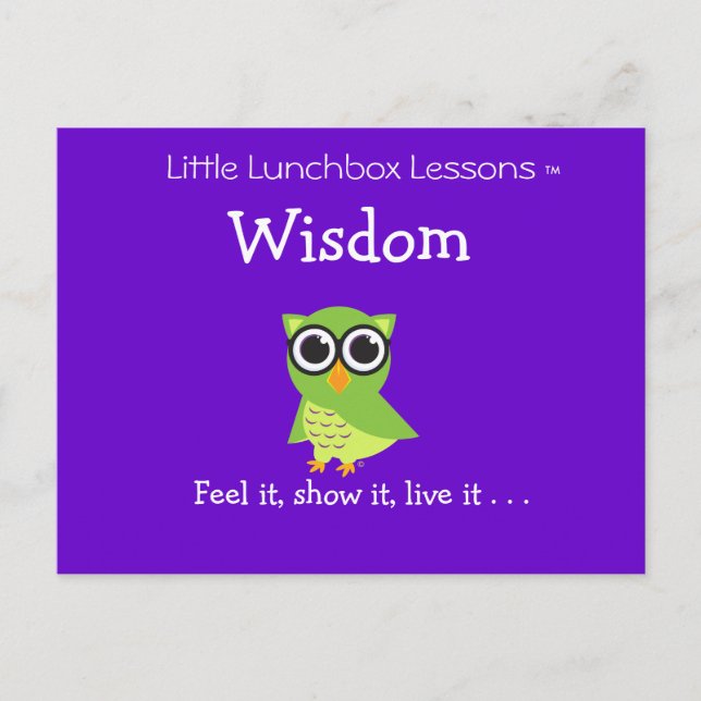 Carte Postale Petite Lunchbox Leçons - Sagesse (Devant)
