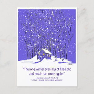 Carte Postale Petite maison sur la main des Prairies - Art dessi