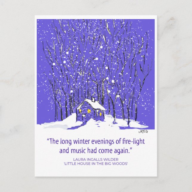 Carte Postale Petite maison sur la main des Prairies - Art dessi (Devant)