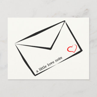 Carte Postale petite note d'amour