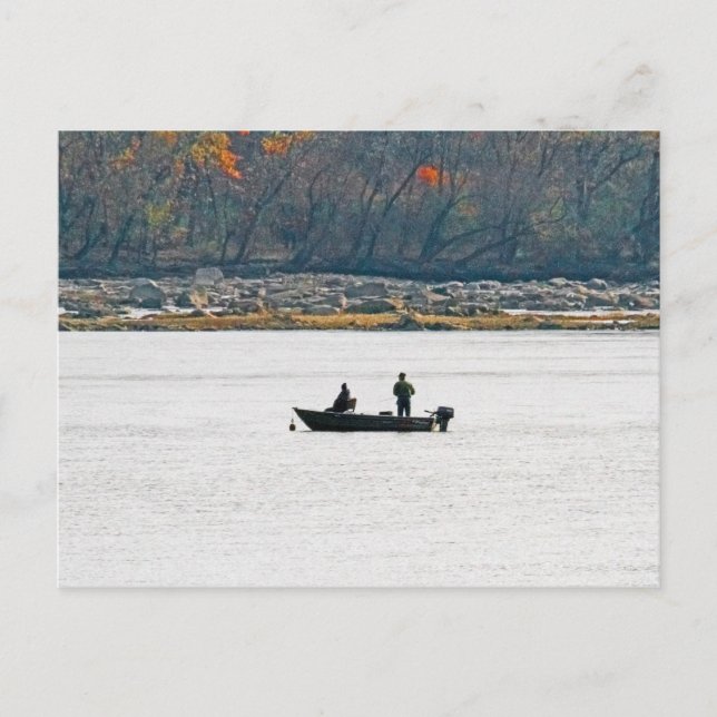Carte Postale Petite pêche en bateau (Devant)