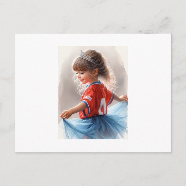 Carte Postale Petite Princesse Avec Diadème,  (Devant)