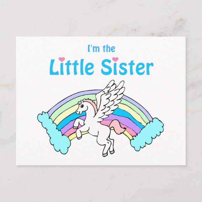 Carte Postale petite soeur de licorne (Devant)