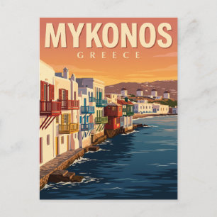 Carte Postale Petite Venise, Mykonos Grèce