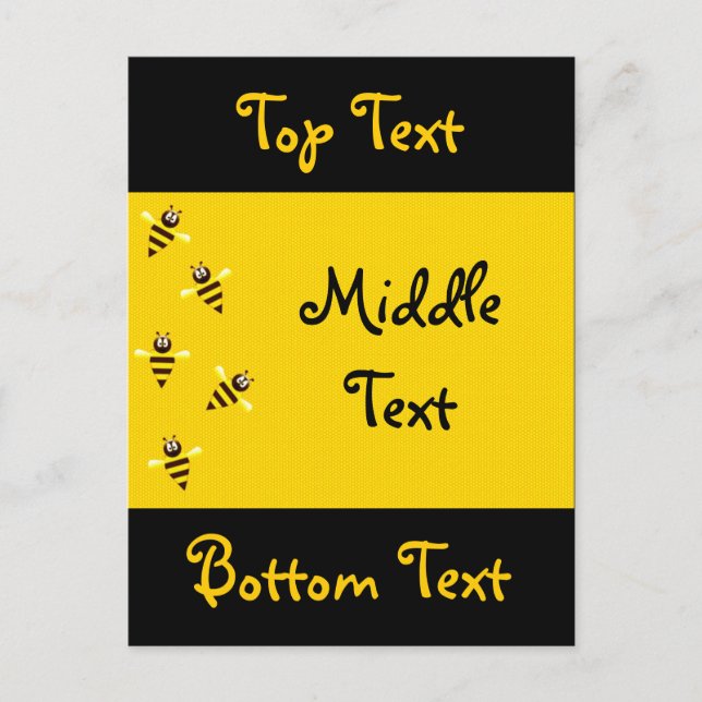 Carte Postale Petites abeilles (Devant)