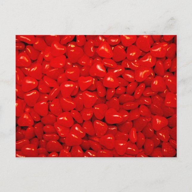 Carte Postale Petites bonbons de coeur rouge (Devant)