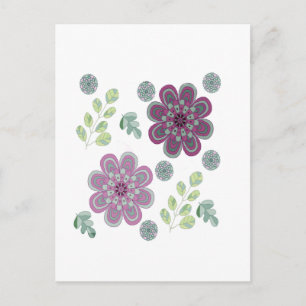 Carte Postale Petites fleurs sauvages en Lavande