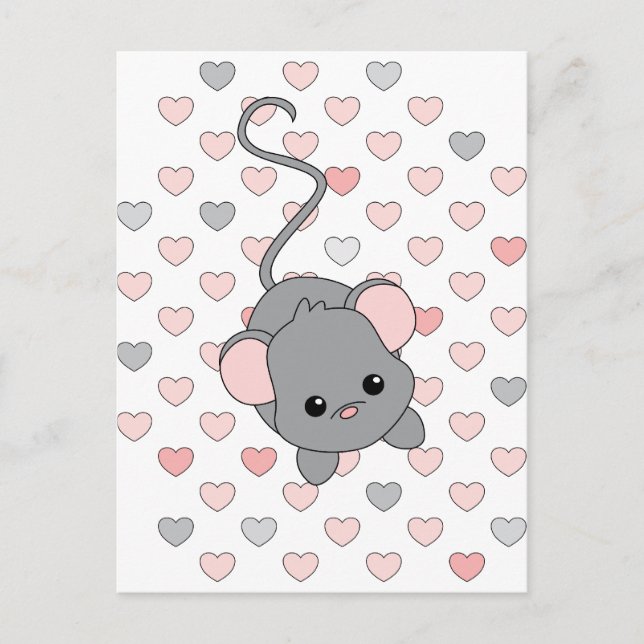 Carte Postale Petites oreilles roses (Devant)
