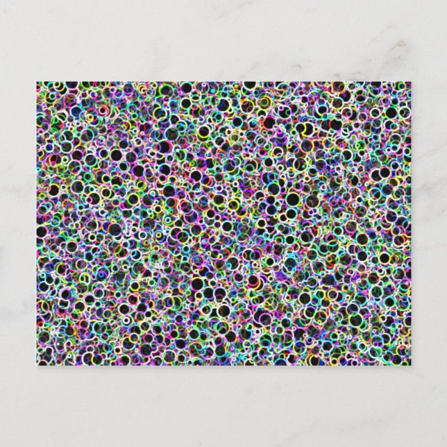 Carte postale Petits cercles en néon (Devant)