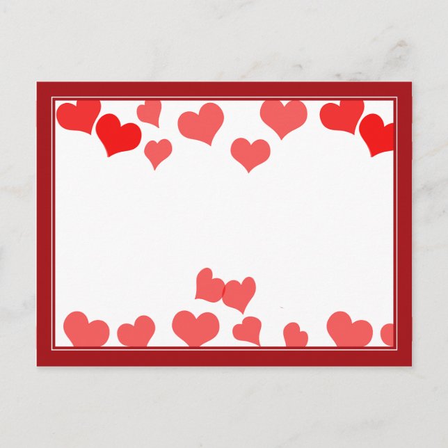 Carte Postale Petits Cœurs - Ajoutez Votre Message (Devant)