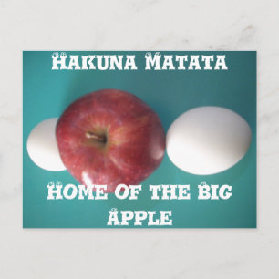 Carte Postale Petits-déjeuners copains : Deux oeufs $an Apple St