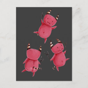 Carte Postale Petits diables - Les diables dansent l'art