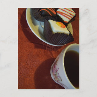 Carte Postale petits gâteaux à café