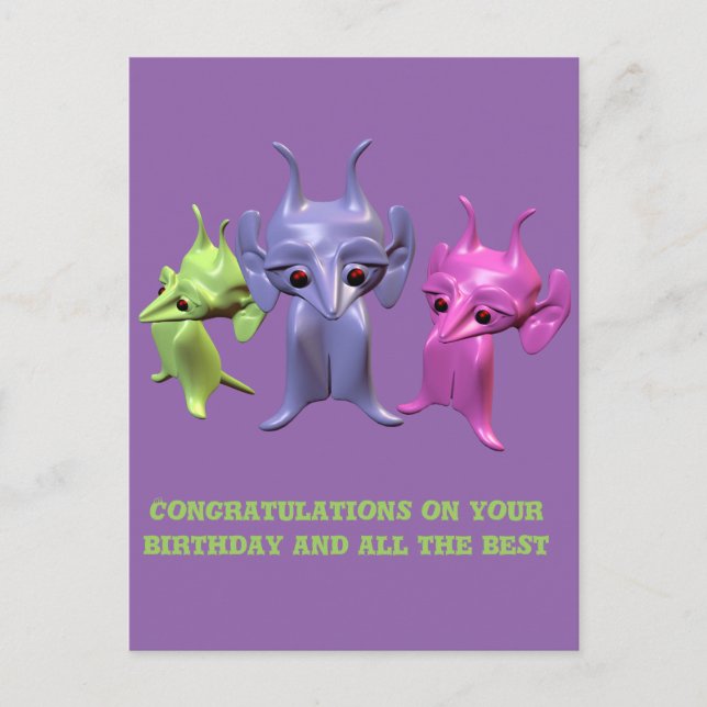 Carte Postale Petits Martiens (Devant)