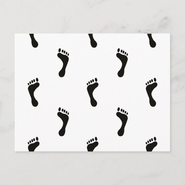 Carte Postale Petits Pieds nus en noir et blanc (Devant)