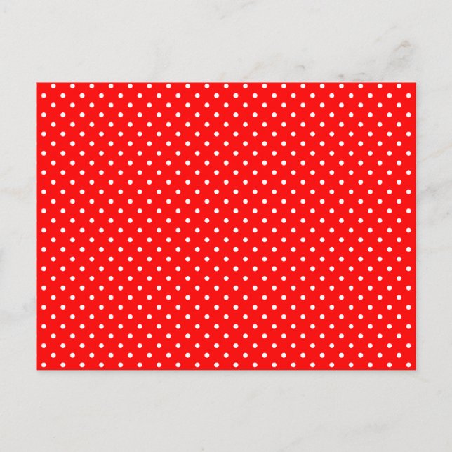 Carte Postale Petits points rouges et blancs (Devant)