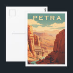 Carte Postale Petra Jordan Célèbre Vintage voyage Place<br><div class="desc">Petra Jordan Vintage Lieu de voyage célèbre</div>