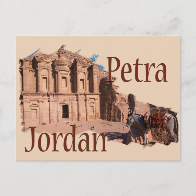 Carte Postale Petra, Jordanie : Le monastère (Devant)