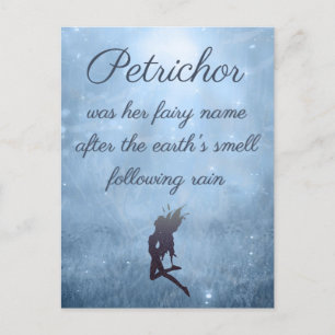 Carte Postale Petrichor Rain Fairy Whimsical Style Vintage