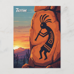 Carte Postale Petroglyph Tuscon Arizona Travel