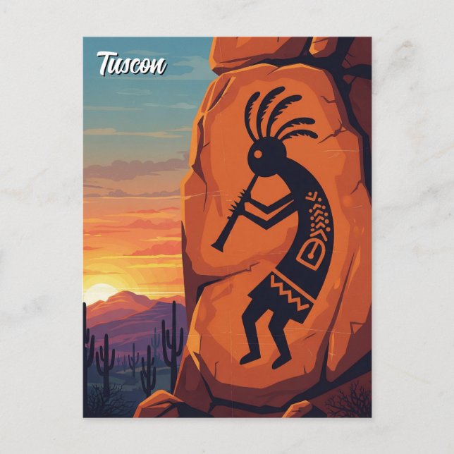 Carte Postale Petroglyph Tuscon Arizona Travel (Devant)