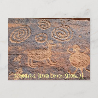 Carte Postale Petroglyphes, Beaver Canyon, Sedo...