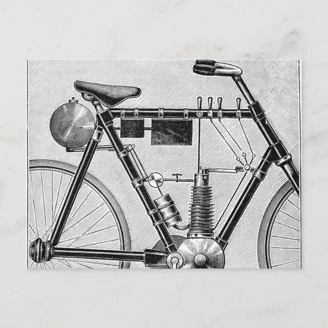 Carte Postale Petrolette Omega Motorcycle 1895 (Devant)